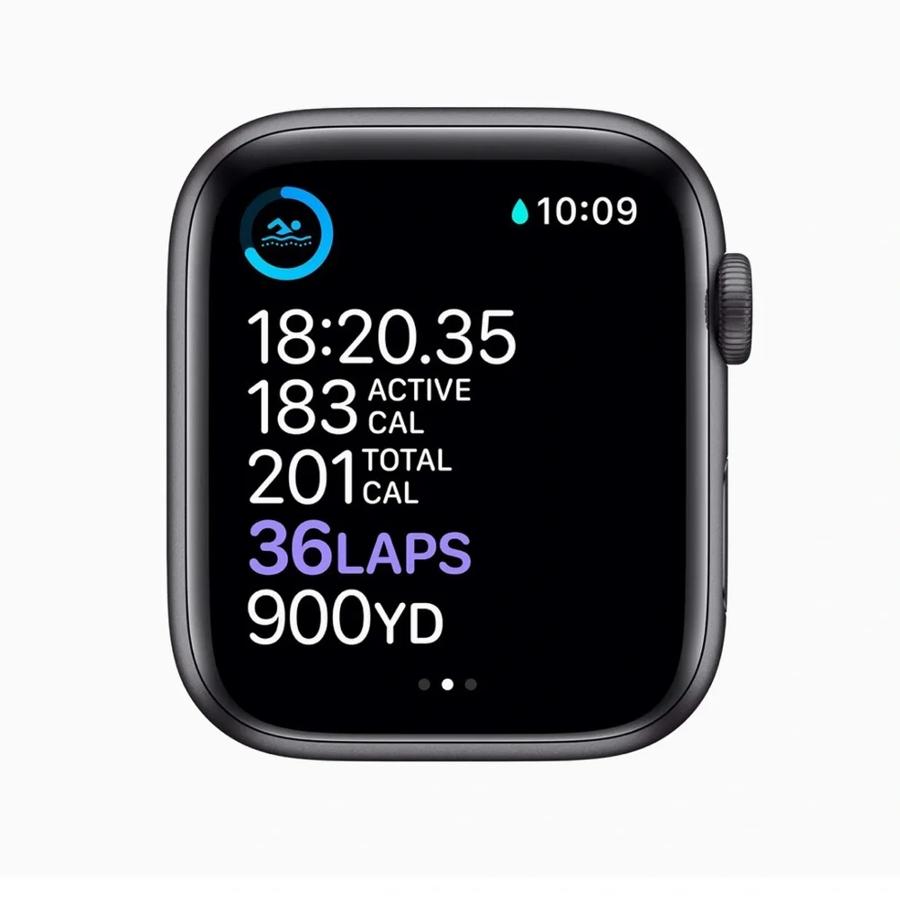 - Apple Watch⌚️‼️SERIES 6, 44 mm Space Gray Aluminum Case Black Sport Band